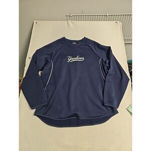 Majestic NY Yankees Authentic Therma Base Cage Pullover Men's Large XL MLB Blue